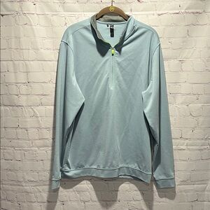 Adidas Woman’s Sky Blue Quarter-Zip Athletic Golf Sweatshirt Size‎ Large